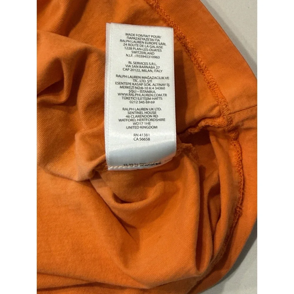 Polo Ralph Lauren Classic Fit Dip Dye T-Shirt Blue Orange Mens XL